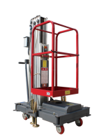 Plateforme élévatrice hydraulique verticale portable pour une personne, petite plateforme de travail aérien pour entrepôt