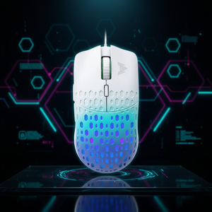 <span class=keywords><strong>Souris</strong></span> de jeu optique rétroéclairée RVB, 6 boutons, design ergonomique, compatible ordinateur portable, légère, haute résolution pour bureau/ordinateur de bureau/ordinateur portable - Product Image 4