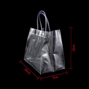 Sacola de sacola de <span class=keywords><strong>pvc</strong></span> com impressão de logotipo personalizada, eco-friendly, reutilizável, para compras - Product Image 6