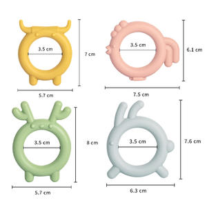 צמיד סיליקון לתינוקות בצורת חיה, צעצוע לעיסה לתינוקות, מקל לעיסה לתינוקות, עמיד בפני נשיכות, תוצרת סין, דגם 003 - Product Image 4