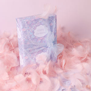 Wholesale High Quality Birthday <b>Tissue</b> Rolls Mermaid Gift Packaging <b>Wrapping</b> <b>Paper</b> Roll Uperior Craftsmanship - Product Image 5