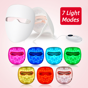 Masker terapi lampu merah LED kelas medis nirkabel, 7 warna inframerah wajah untuk wajah hidung AS untuk klinik Spas Reseller ramah - Product Image 6