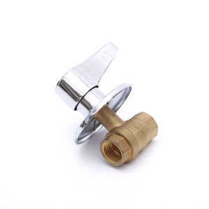 วาล์ววัสดุประปาแบบแมนนวล,วาล์วทองเหลืองทำจากทองเหลืองจีนปกปิดวาล์วลูกโซ่หยุดในสไตล์ผนัง - Product Image 5