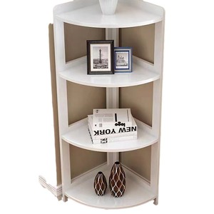 <b>Corner</b> Shelf 3 Tier Wood <b>Storage</b> <b>Unit</b> For Living Room Floor Standing <b>Corner</b> Cabinet - Product Image 4