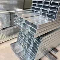 Profilé en acier de bonne qualité, profilé en acier galvanisé, profilé en acier en forme de C, barre en forme de C pour la construction