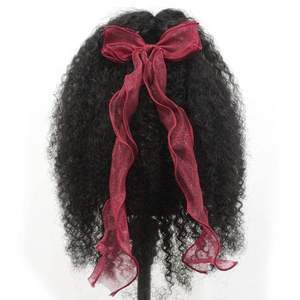 رأس مانيكان مع شعر ، شعر بشري ، 22 "رأس تدريب أفرو ، رأس تدريب تصفيف الشعر ، رأس دمية مانيكين التجميل - Product Image 6