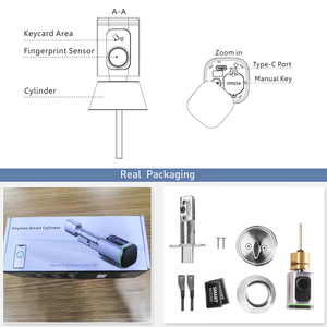 Chìa Khóa Kỹ Thuật Số Cerramura Inteligente Giá Xuất Xưởng Khóa Chốt Cố Định Thông Minh Gắn Cửa Tuya - Product Image 6