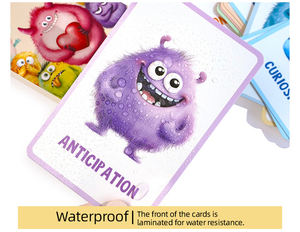 Tarjetas de Memoria Flash Personalizadas de 32 Piezas para Niños, Tarjetas de Aprendizaje Socioemocional en Alemán, Inglés y Francés para Niños en Edad Preescolar, Tarjetas de Sentimientos - Product Image 6