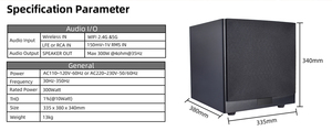 2.4G 5G Digital Audio 300W Active Horn-Loaded 2.1-Channel <strong>Subwoofer</strong> 6.5" Woofer <strong>Wireless</strong> Bass Speaker for Ceiling Installation - Product Image 2