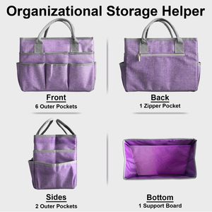 Lớn Craft Organizer <span class=keywords><strong>Tote</strong></span> Bag Túi nghệ thuật với túi bên đàn hồi để giữ cho Markers gọn gàng Craft Bag Organizer <span class=keywords><strong>Tote</strong></span> Caddy Organizer - Product Image 4