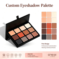 Palette de fards à paupières vegan mats noirs 12 couleurs, longue tenue, waterproof, pigmentée, marque privée, vente en gros