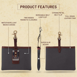 Pochette à friandises <span class=keywords><strong>pour</strong></span> chien NiBao <span class=keywords><strong>pour</strong></span> l'entraînement, sac à friandises en cuir premium et <span class=keywords><strong>toile</strong></span> <span class=keywords><strong>cirée</strong></span> avec double fermeture magnétique et clips <span class=keywords><strong>pour</strong></span> ceinture - Product Image 2