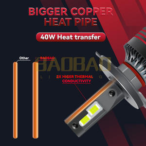 หลอดไฟหน้ารถยนต์ M8 Pro Max 120w 200w H1 H3 H4 H7 H11 H13 9005 4300k 50000lm M8pro Led ให้ความสว่าง 120000 lm - Product Image 3