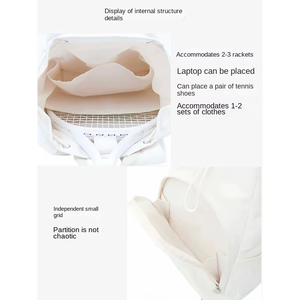 Mochila Deportiva Grande Personalizada de Nailon para Mujer con Bordado, Bolsa de Viaje Informal para Raqueta de Tenis, para Estudiantes y Niños, Deportes Escolares - Product Image 5