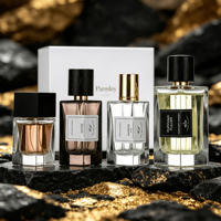 Emballage en verre pour parfum de différentes tailles, flacon de parfum en verre de forme rectangulaire, 30 ml, 50 ml, 100 ml, flacon de parfum rechargeable, personnalisable