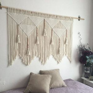 Boho Gros Gris Personnalisé Décor Coton à la Main Décoration Murale En <span class=keywords><strong>Macramé</strong></span> <span class=keywords><strong>Suspendu</strong></span> - Product Image 5