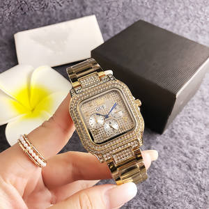 Elegante <span class=keywords><strong>Reloj</strong></span> Deportivo Versátil para Hombre Guesses, <span class=keywords><strong>Reloj</strong></span> de Negocios con Esfera Cuadrada Completamente Adornada con Diamantes - Product Image 3