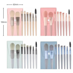 Ai Liya Morandi Xách Tay Macaron 8 <span class=keywords><strong>Mini</strong></span> Trang Điểm Bàn Chải Thiết Lập Nhựa Xử Lý Mềm Tóc Tổng Hợp Hình Dạng Góc Cho Khuôn Mặt Bóng Mắt - Product Image 5