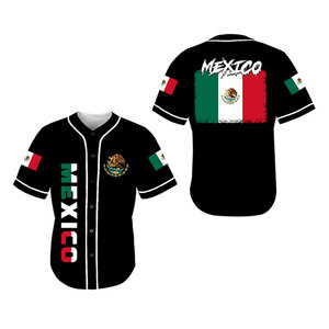 Jersey Baseball Desain Kustom Baru Cetak Digital Camo Meksiko Jersey Baseball Meksiko Latina Chacano Streetwear Sport Baseball Jersey - Product Image 3