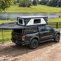 Camper intégré à toit relevable en aluminium robuste sans perçage pour benne de pick-up Ford F150 Raptor