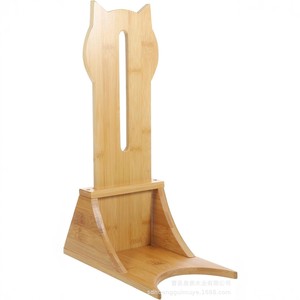ที่วางโทรศัพท์ไม้รูปแมวสำหรับจัดเก็บอุปกรณ์สัตว์เลี้ยง - Product Image 1
