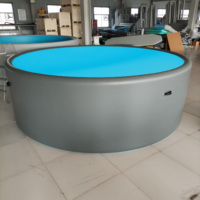 Piscine gonflable ronde personnalisée en PVC DWF avec technologie Drop Stitch, grande baignoire spa hors sol pour jardin familial