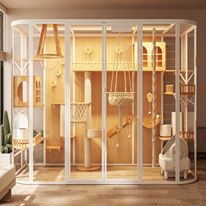 Villa Ahorradora de Espacio con Vista Panorámica Transparente, Marco Blanco Curvo Anti-Escape para Familias con Mascotas en Apartamentos Pequeños - Product Image 2