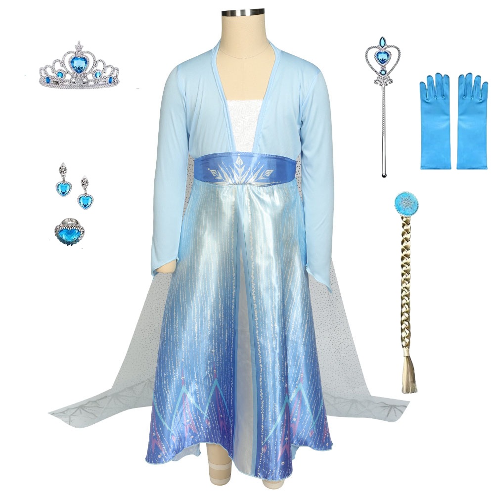 Abito blu + set di accessori da cinque pezzi