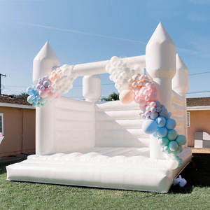 Castillo Inflable y Equipos <span class=keywords><strong>de</strong></span> Diversión para Niños Pequeños, Castillo Inflable Blanco con Trampolín - Product Image 1