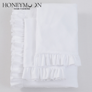 ชุดเครื่องนอน3ชิ้นชุดผ้าปูที่นอนสีขาวขนนุ่มสุดหรูสิ่งทอภายในบ้าน - Product Image 5