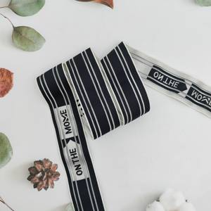 Cinta Elástica Personalizada de Nylon Transpirable de 1mm a 4mm para Ropa Interior, Tela Jacquard, Correa Elástica Gruesa Personalizada - Product Image 1