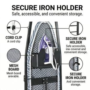 Planche <span class=keywords><strong>à</strong></span> <span class=keywords><strong>Repasser</strong></span> Pliante Suspendue Design Tendance avec Cadre en Acier Revêtu, <span class=keywords><strong>À</strong></span> Accrocher <span class=keywords><strong>à</strong></span> la Porte - Product Image 3