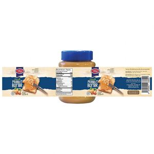 Étiquette autocollante NuMI originale pour beurre de cacahuète lisse 2266RAM, ovale, en papier recyclable - Product Image 3