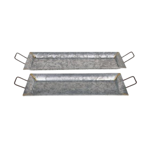 Vaisselle Décorative de Cuisine Plateau de Service Galvanisé Vente en Gros Super Vente de Plateau de Service en Métal Galvanisé - Product Image 2
