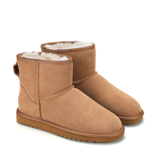 Botas Cortas de Mujer Resistentes al Agua, de Piel Dividida, con Forro Completo de Piel de Oveja, Plantilla de Espuma Viscoelástica y Suela de EVA, Punta Redonda, para Exteriores - Product Image 3