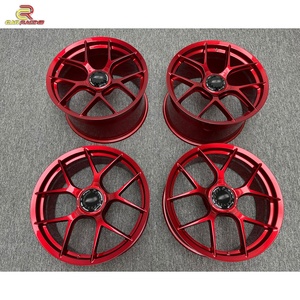 Jantes rouges personnalisées en alliage d'aluminium pour voiture, 20, 21, 22, 23, 24 pouces, pour Porsche Carrera 991 911, jantes forgées monobloc à blocage central - Product Image 6