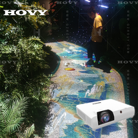 Projecteur holographique 3D interactif HOVY avec écran LCD et télécommande portable pour salles de banquet