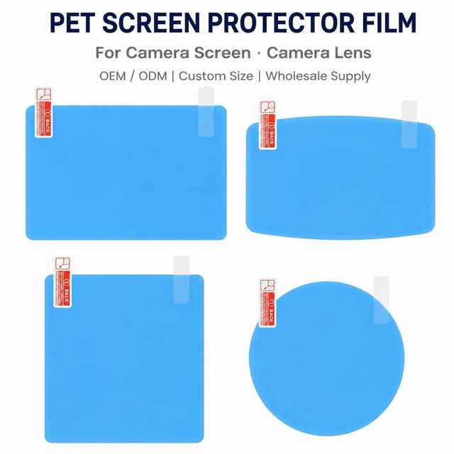 PET Protective Film Fits Car Center Screens Dashboards Tablets Smartwatches Camera Lenses and Screens with Custom Size Options