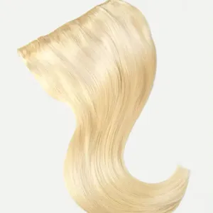 Belle qualité prix abordable couleur blonde 120g pince à cheveux brésilienne en extension de cheveux clip de dentelle dans les cheveux pour femme blanche