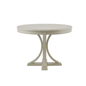 Modern <b>Round</b> <b>Dining</b> <b>Table</b> <b>Solid</b> <b>Wood</b> Finish Eco-Friendly & Durable <b>Dining</b> Room Furniture Antique Cream - Product Image 3