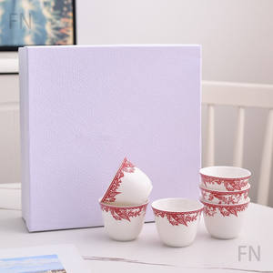 Tasse à thé en porcelaine fine, tasse à vin, coffret cadeau exquis haut de gamme, tasse à café – Meilleures ventes - Product Image 2