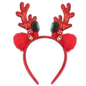 Diadema de fiesta de Navidad para niños con astas Árbol Estrellas Orejas de gato Cuernos de alce Tocado de fiesta festivo y adornos - Product Image 5