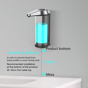 Nueva máquina dispensadora de detergente sin contacto de 500 ml para escritorio, dispensador automático de jabón líquido con sensor, máquina desinfectante de manos para cocina, funciona con pilas - Product Image 3