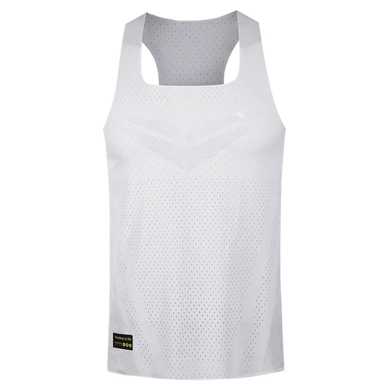 Casual Mouwloze Ademende Mesh Naadloze Dames Excersize Tank Top Heren Sport Training Gym Fitness Marathon Vest Custom Logo