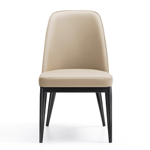 ยอดนิยมที่ทันสมัยขาโลหะสีดําโรงแรมหรูหราหนังหุ้มห้องรับประทานอาหารเก้าอี้รับประทานอาหาร - Product Image 2