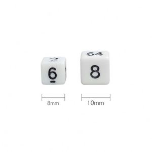 Dados pequeños de acrílico personalizados de 8 mm y 10 mm, en rollo, a granel - Product Image 4