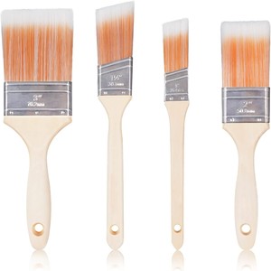 Pinceaux à <span class=keywords><strong>peinture</strong></span> en bois verni de 1 à 4 pouces, promotion en ligne à prix avantageux, pinceaux industriels pour bricolage, <span class=keywords><strong>bon</strong></span> prix, pinceaux pour murs - Product Image 1