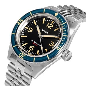 ODM nuevo bisel de cristal de zafiro de alta calidad clásico azul 20ATM Diver relojes mecánicos hombres para <span class=keywords><strong>Swiss</strong></span> Super Luminous - Product Image 3
