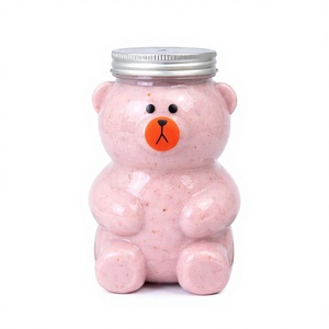 Factory Direct 500ml <b>Bear</b> Shaped PET Plastic <b>Bottle</b> with 55mm Aluminum Lid High Quality Product - Product Image 1