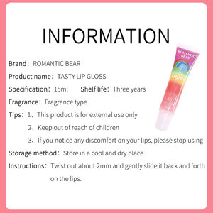 Brilho labial <span class=keywords><strong>Rainbow</strong></span> para Natal tubo de apertar brilho labial vegano